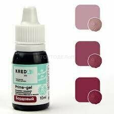 Краситель водорастворимый пищевой гелевый Kreda Prime-gel , бордовый, 10 г